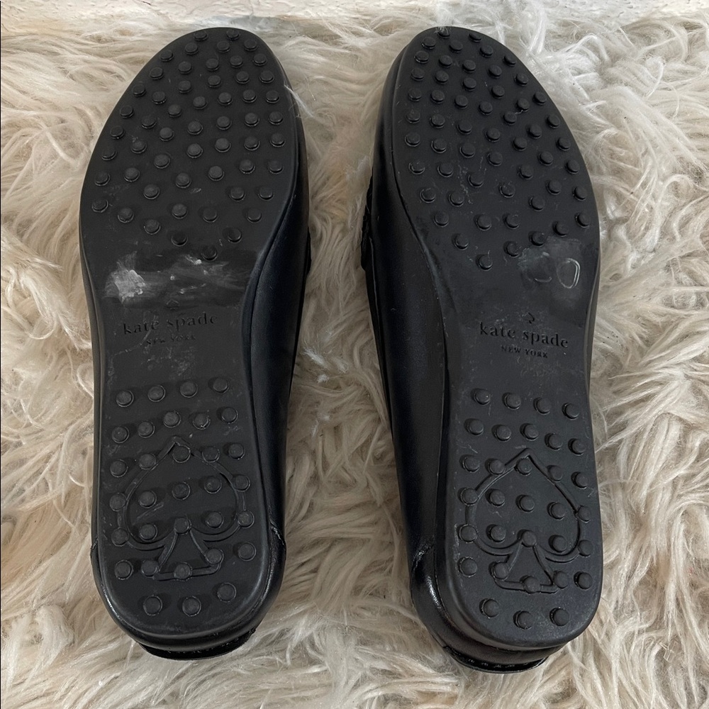KATE SPADE NEW YORK Carmen Slip On Loafer Leather Black Size 8 - Picture 9 of 10